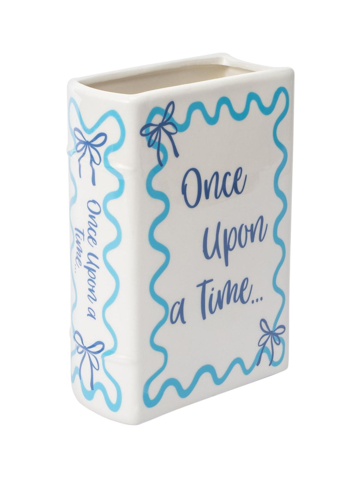 Book Vase Once Upon a Time - Blue Flower Vase