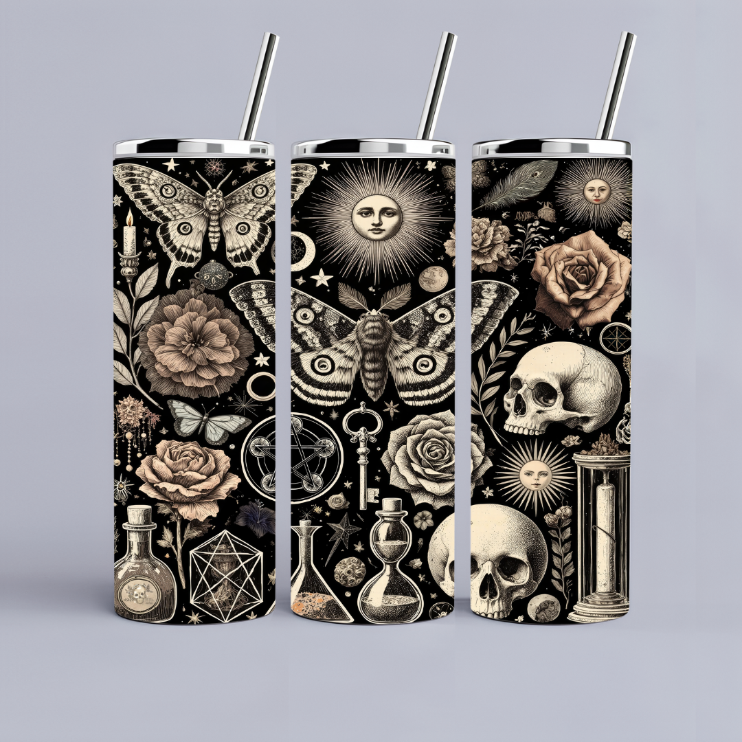 Dark Romance Tumbler - Gothic Moth