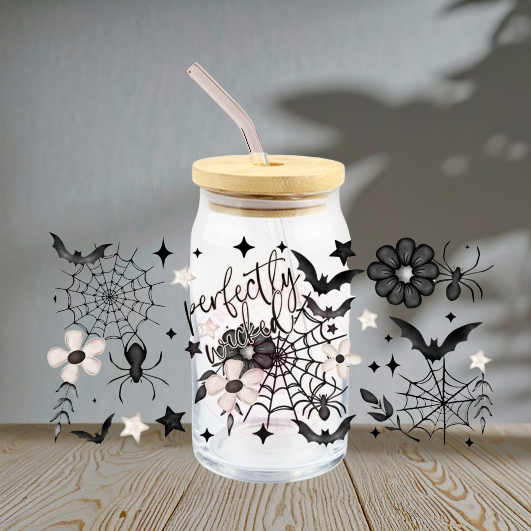 Perfectly Wicked Spider Flower - Glass Cup