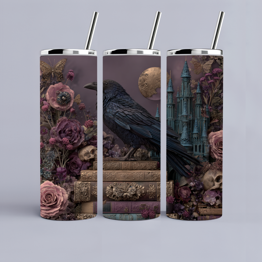 Dark Romance Tumbler - Purple Crow