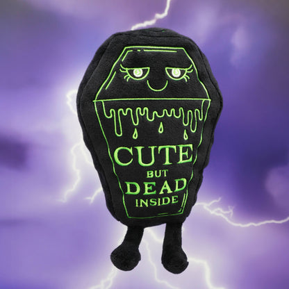 “Cute But Dead Inside” Coffin Horror Halloween Plushies
