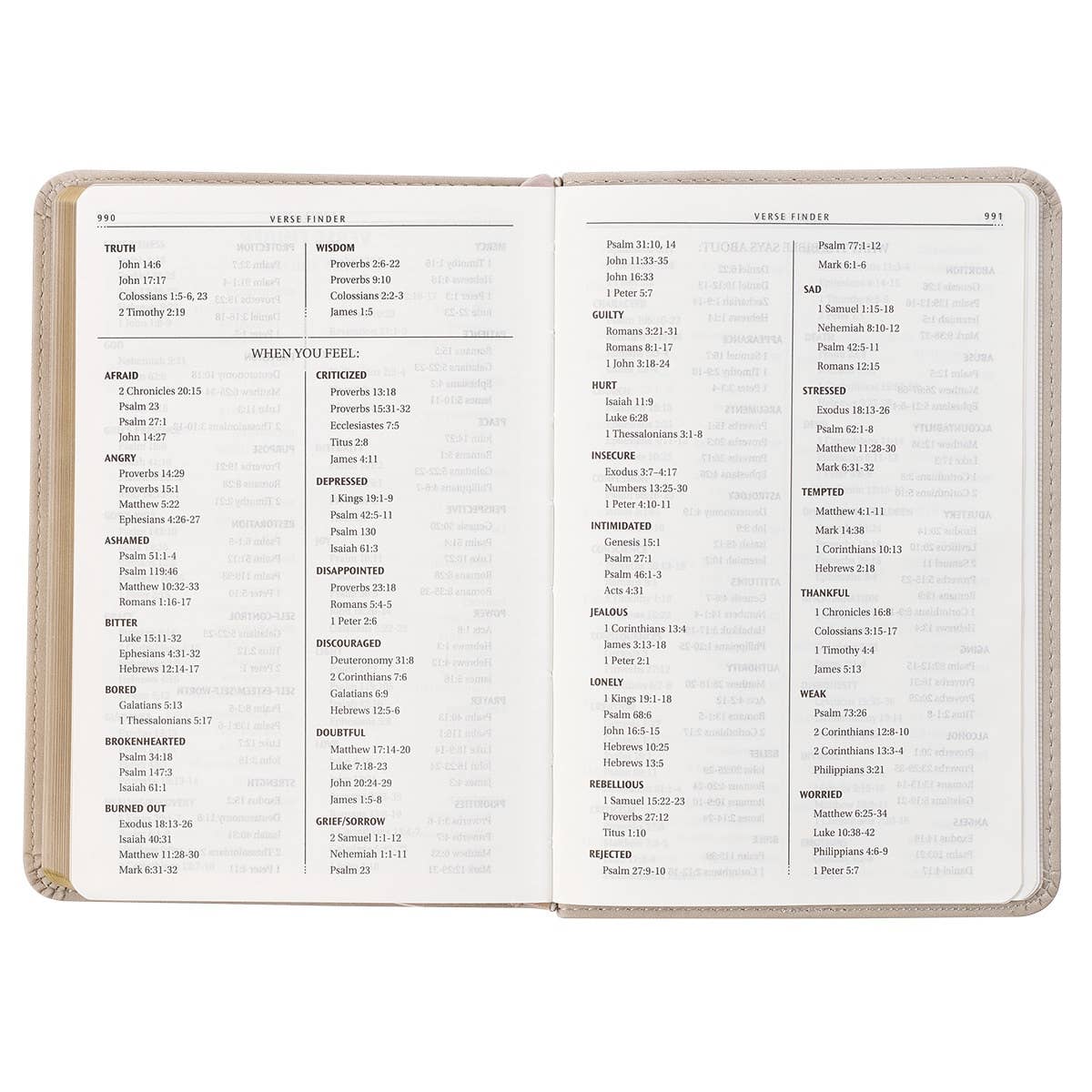 KJV Bible Compact Faux Leather, Taupe