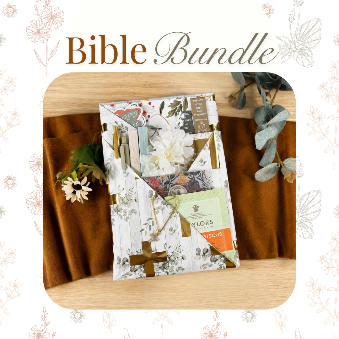 Christian Bible Gift Bundle - Bible Journal and Annotation Wrapped Bundle